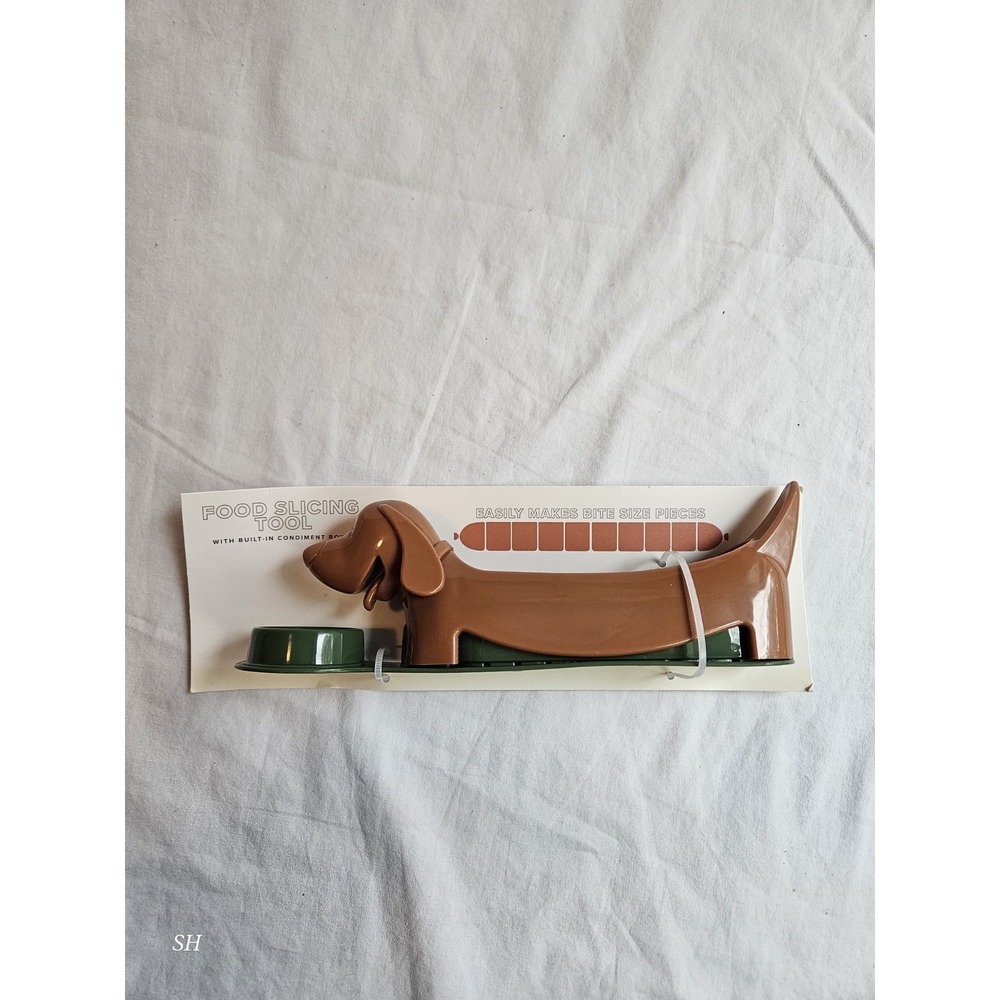 Dachshund Weiner Hot Dog Slicer w/condiment Cup Cutter Tool Target NEW NWT